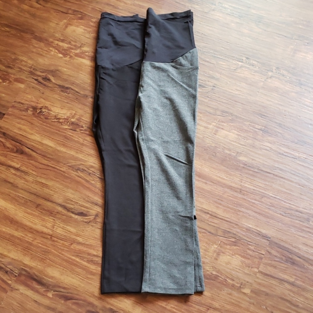 Maternity black and grey skinny pants lot